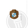 Zeta Tau Alpha Small Raised Wooden Crest