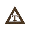 Wooden Triangle T Symbol