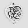 Sterling Silver Heart  W/Rose Symbol