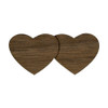 Wooden Double Heart Symbol