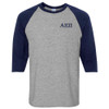 Fraternity & Sorority Embroidered 3/4 Sleeve Raglan Shirt