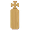Blank Maltese Cross Symbol Oak Plaque