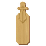 Blank Dagger Symbol Oak Plaque