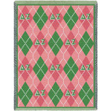 Delta Zeta Plaid Afghan