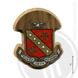 Sigma Kappa Large Raised Wooden Crest