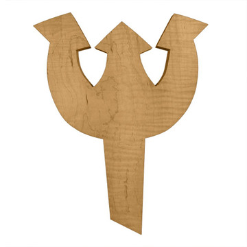 Blank Wooden Trident Board or Plaque