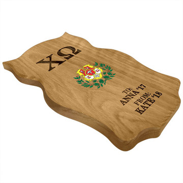 Chi Omega Owl Paddle Plaque Side