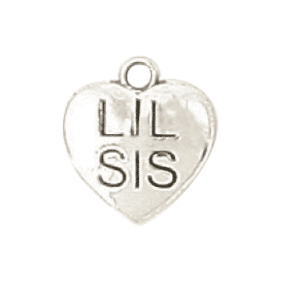 Big Sis or Lil Sis Small Heart Charm