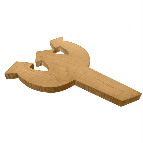 Blank Wooden Trident Board or Plaque Side