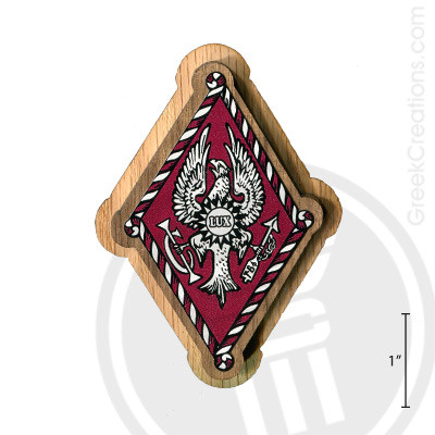 Pi Beta Phi Large Raised Wooden Crest