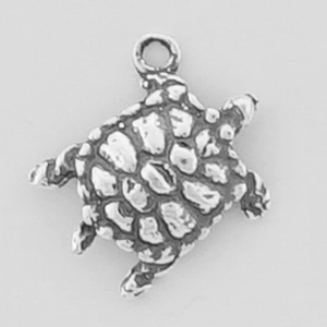 Sterling Silver Large Turtle Symbol