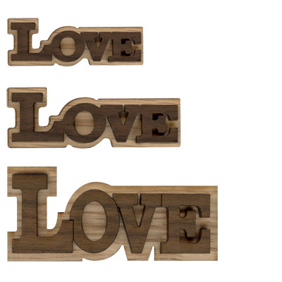 Double Layer Logo Text - Love