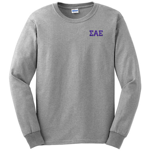 Fraternity & Sorority Embroidered Gildan Long Sleeve T-Shirt