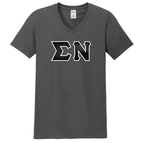 Fraternity & Sorority Lettered Gildan Softstyle V-Neck Tee