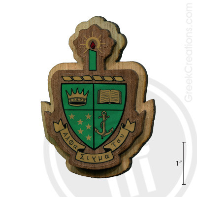 Alpha Sigma Tau Large Raised Wooden Crest