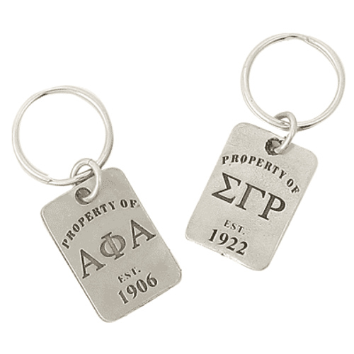Greek Keychains Custom Fraternity Sorority Jewelry