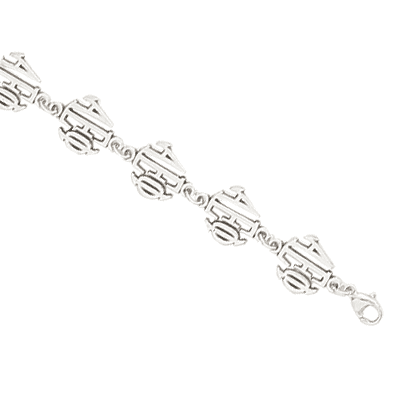 Circle Drop Link Bracelet