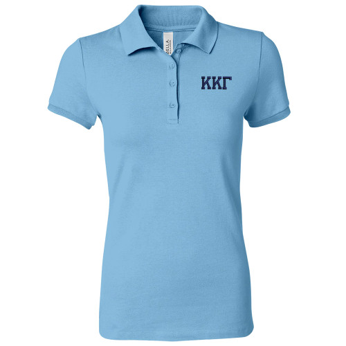 Sorority Embroidered Bella Polo Knit Sport Shirt