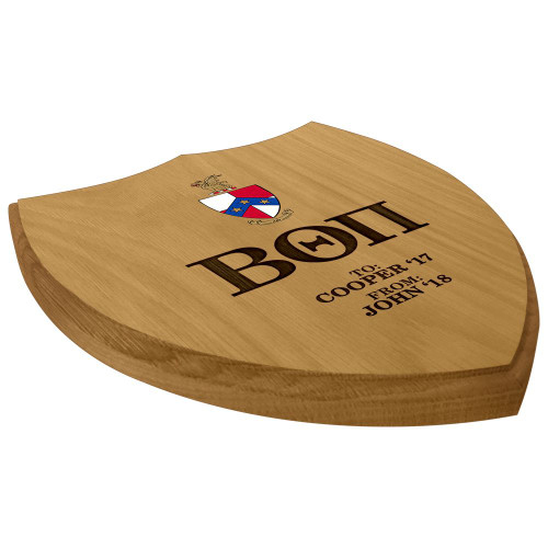 Beta Theta Pi Shield Paddle Plaque Side