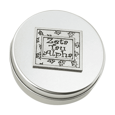 Round Keepsake Tin with Square Plate