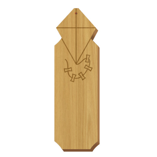 Blank Kite Symbol Oak Plaque