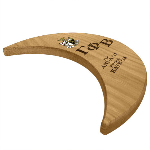 Gamma Phi Beta Crescent Paddle Plaque Side