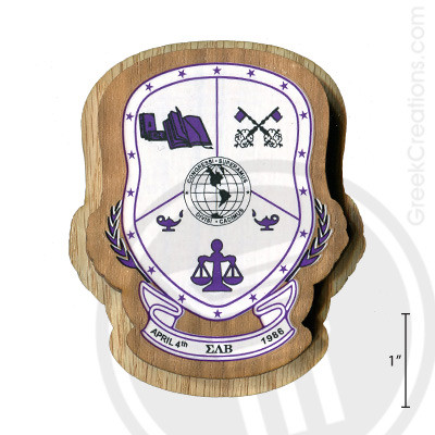 Sigma Lambda Beta Large Raised Wooden Crest