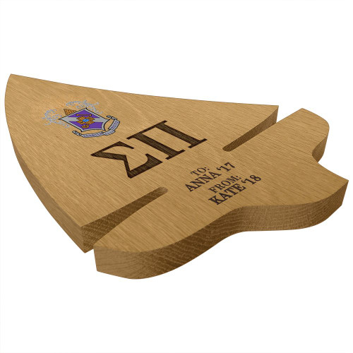 Sigma Pi Sailboat Paddle Plaque Side