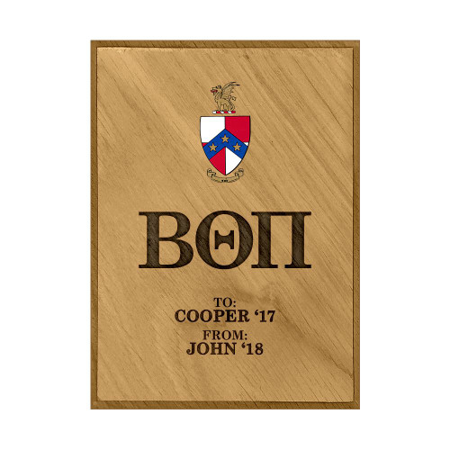 Beta Theta Pi Rectangle Paddle Plaque
