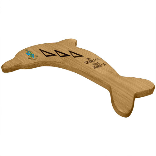 Delta Delta Delta Dolphin Paddle Plaque Side