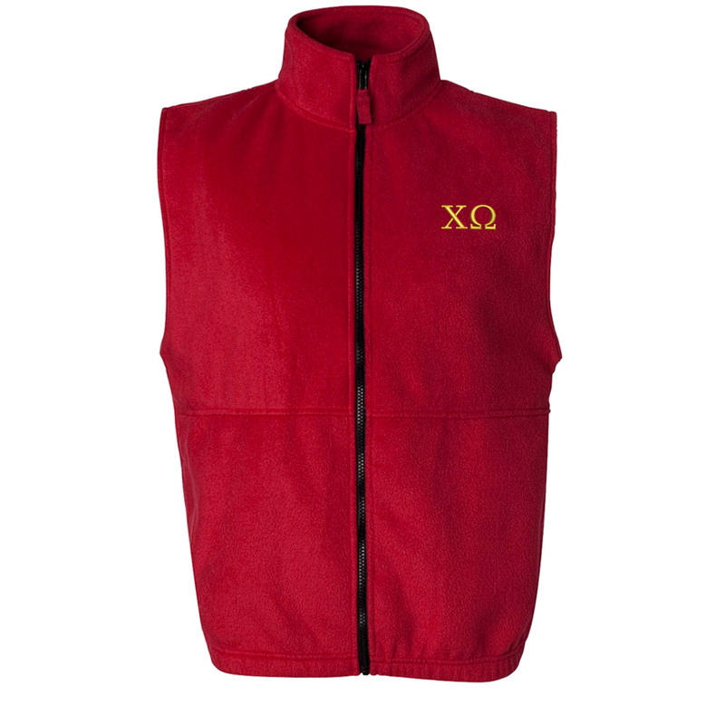 Fraternity & Sorority Embroidered Full Zip Polar Fleece Vest