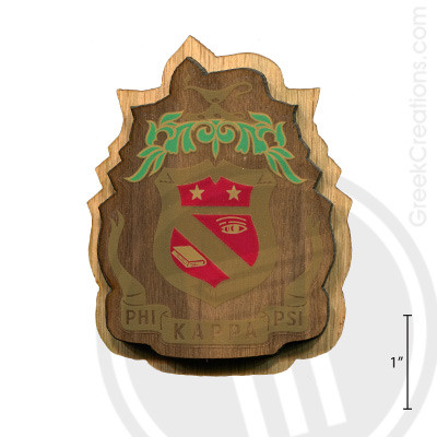 Phi Kappa Psi Large Raised Wooden Crest