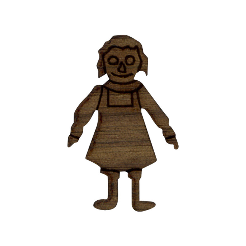 Wooden Raggedy Ann Symbol