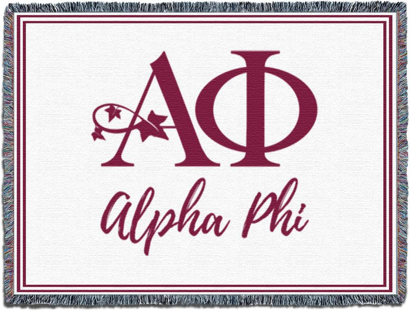 Alpha Phi Letters Blanket