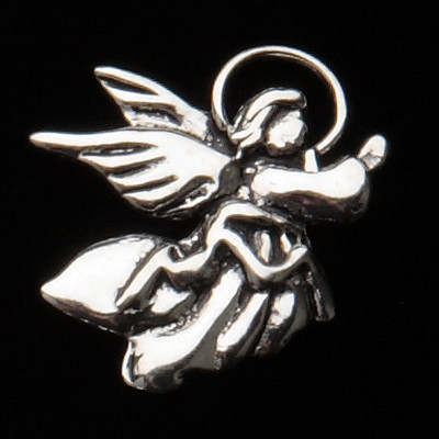 Sterling Silver Angel with Halo Symbol Charm