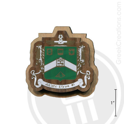 Delta Sigma Phi Large Raised Wooden Crest