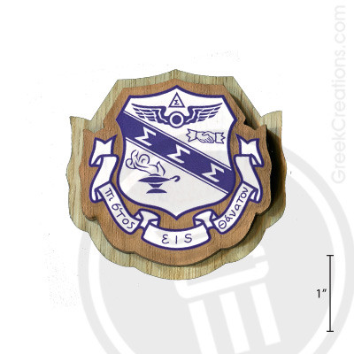 Sigma Sigma Sigma Large Raised Wooden Crest