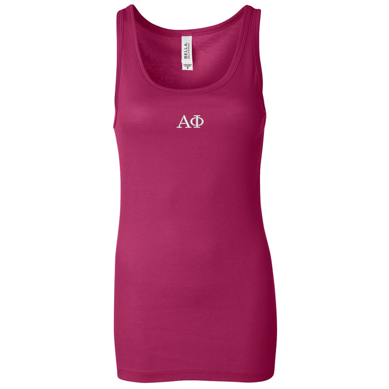 Sorority Embroidered Bella Longer Length Tank