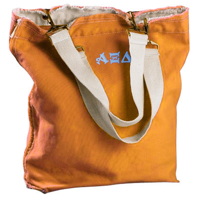Authentic Pigment Direct-Dyed Raw-Edge Tote with Embroidery