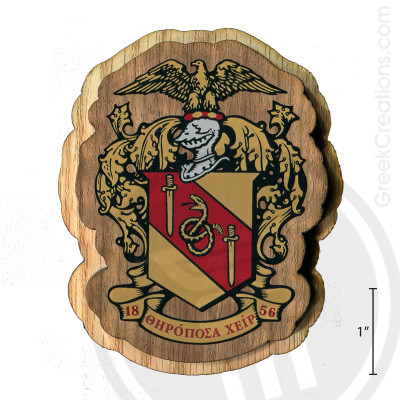 Theta Chi Large Raised Wooden Crest