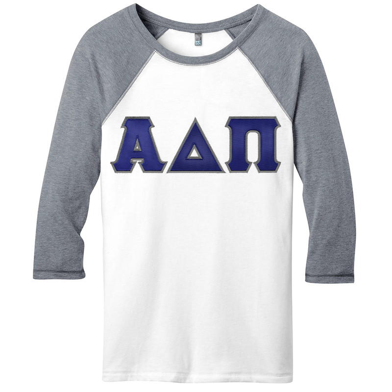 Sorority Lettered District Threads 3/4 Sleeve T-Shirt
