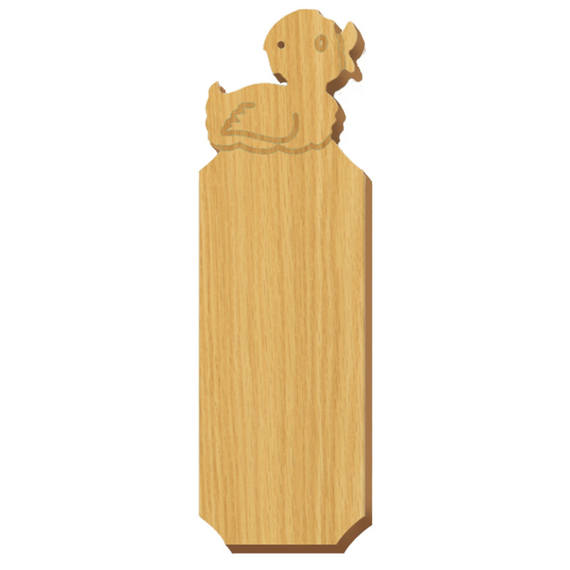 Blank Duck Symbol Oak Plaque