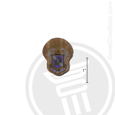 Sigma Pi Small Raised Wooden Crest