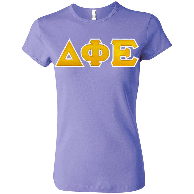 Sorority Lettered American Apparel Fine Jersey T-Shirt