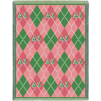 Delta Zeta Plaid Afghan