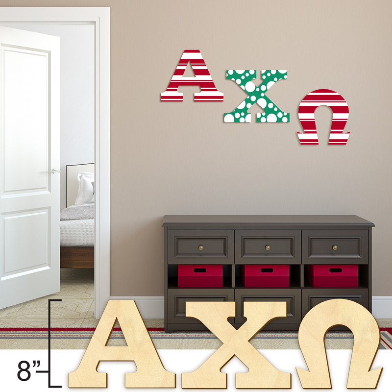 Greek Blank Letter 8 Inch Tall Boards