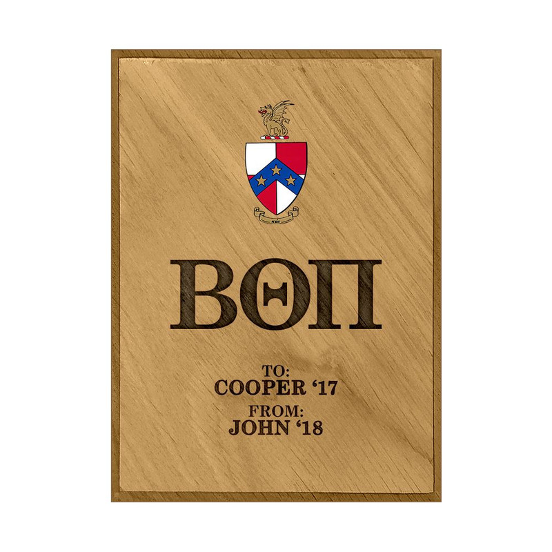 Beta Theta Pi Rectangle Paddle Plaque