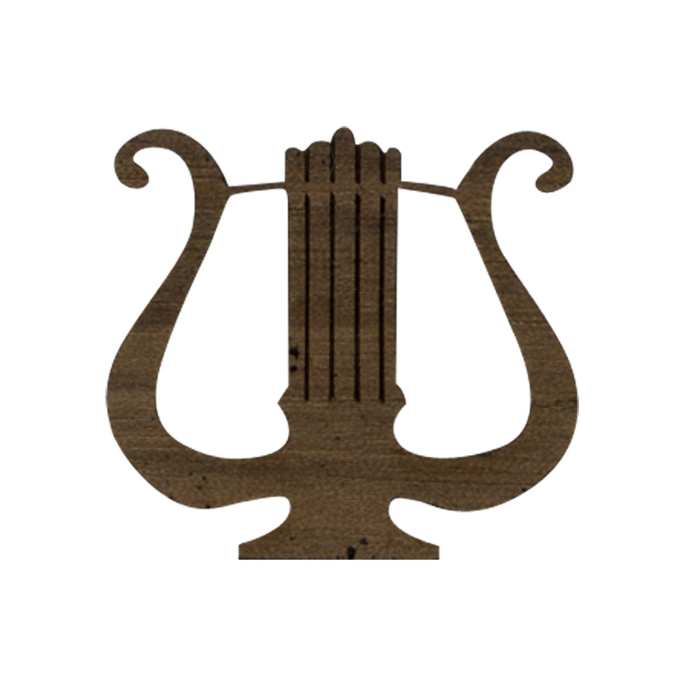 Wooden Lyre Symbol Piece by Greek Creations
