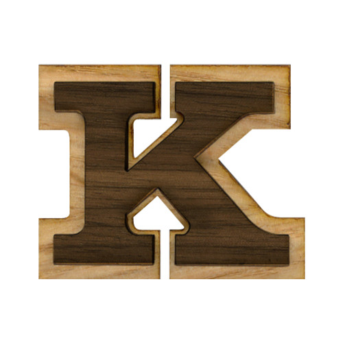 Wooden Letters - 2 1/2 tall, Made from Solid Walnut