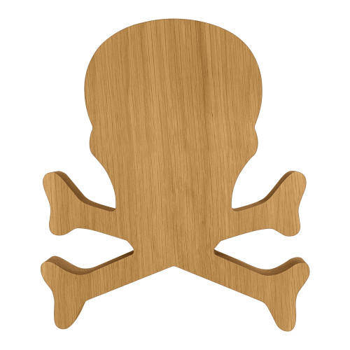 Blank Wooden Skull and Crossbones Board or Plaque